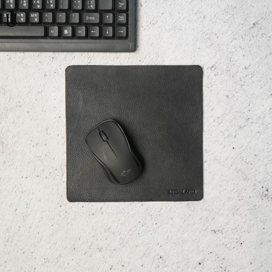Mitch Leather Mousepad Black Grain