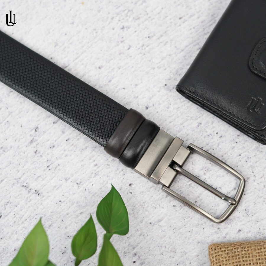 Axel Cross Dot Pattern Belt - Dual Tone Moving Brockless